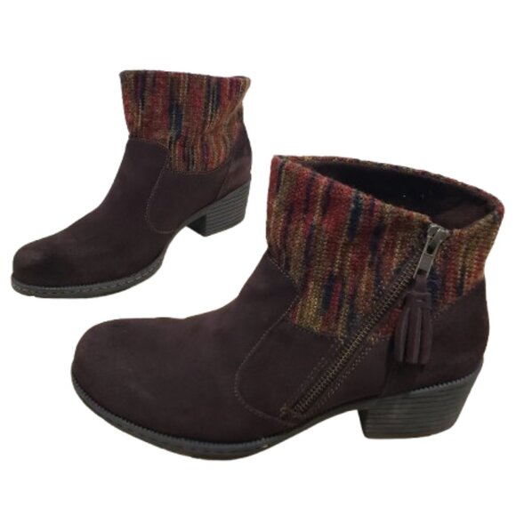 B.O.C Bendell Tassell Ankle Booties Women's Size 9M Brown Suede Leather Bohemian - Picture 1 of 13